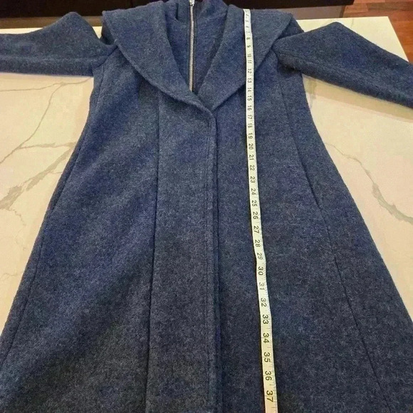 Club Monaco Kasppere Wool Zip Up Coat Blue Size Large - Picture 4 of 13